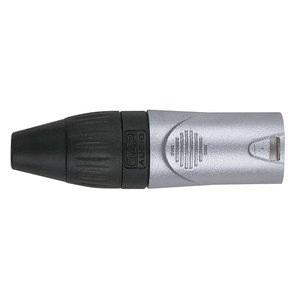 DAP XLR plug X-type 3p male zilver met kleurring
