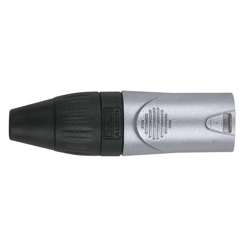 XLR plug X-type 3p male zilver met kleurring