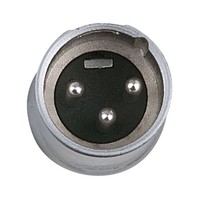 XLR plug X-type 3p male zilver met kleurring