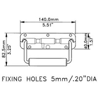 H1053K Opbouw handvat met veer zwart