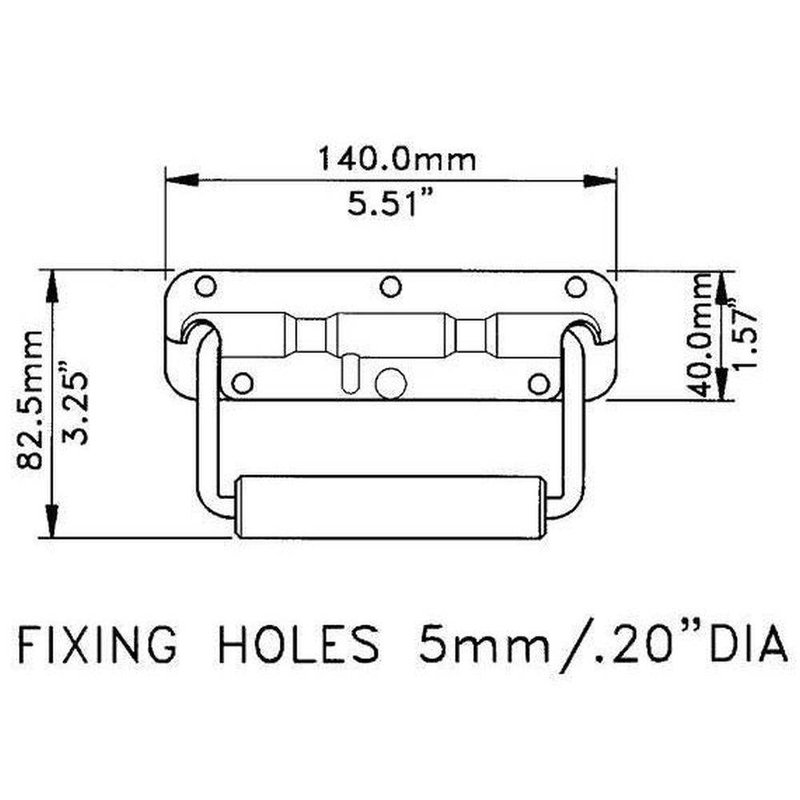 H1053K Opbouw handvat met veer zwart