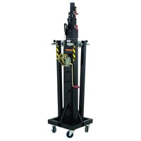 TE-076 wind-up lichtstatief tot 6,5m en 200kg zwart