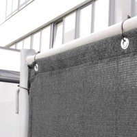 Hekwerk windscherm gaasdoek 341 x 176cm zwart