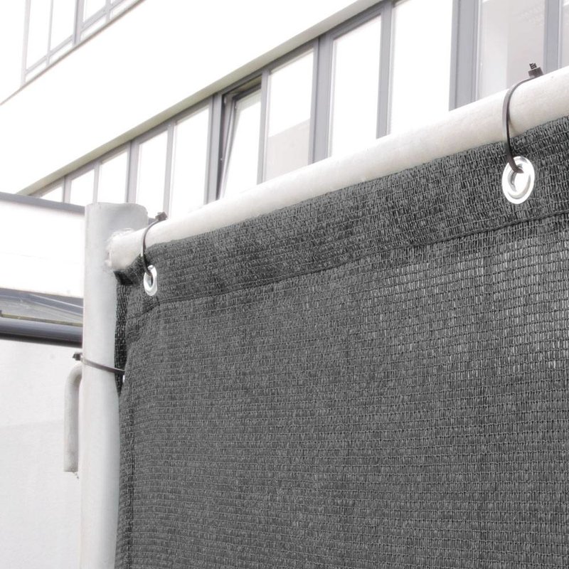 Hekwerk windscherm gaasdoek 341 x 176cm zwart