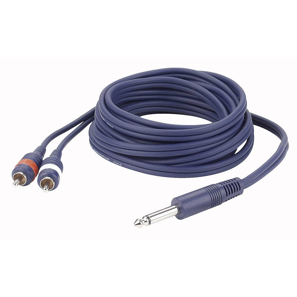 DAP FL33 verloopkabel 1x Jack naar 2x RCA 150cm afbeelding