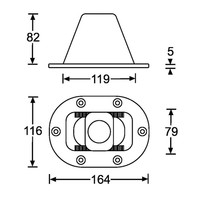 SM707 Kantelbare speakerflens
