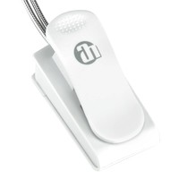 Dubbele LED zwanenhalslampjes op batterijen wit