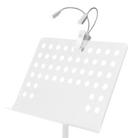 Dubbele LED zwanenhalslampjes op batterijen wit