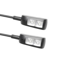 Dubbele LED zwanenhalslampjes op batterijen