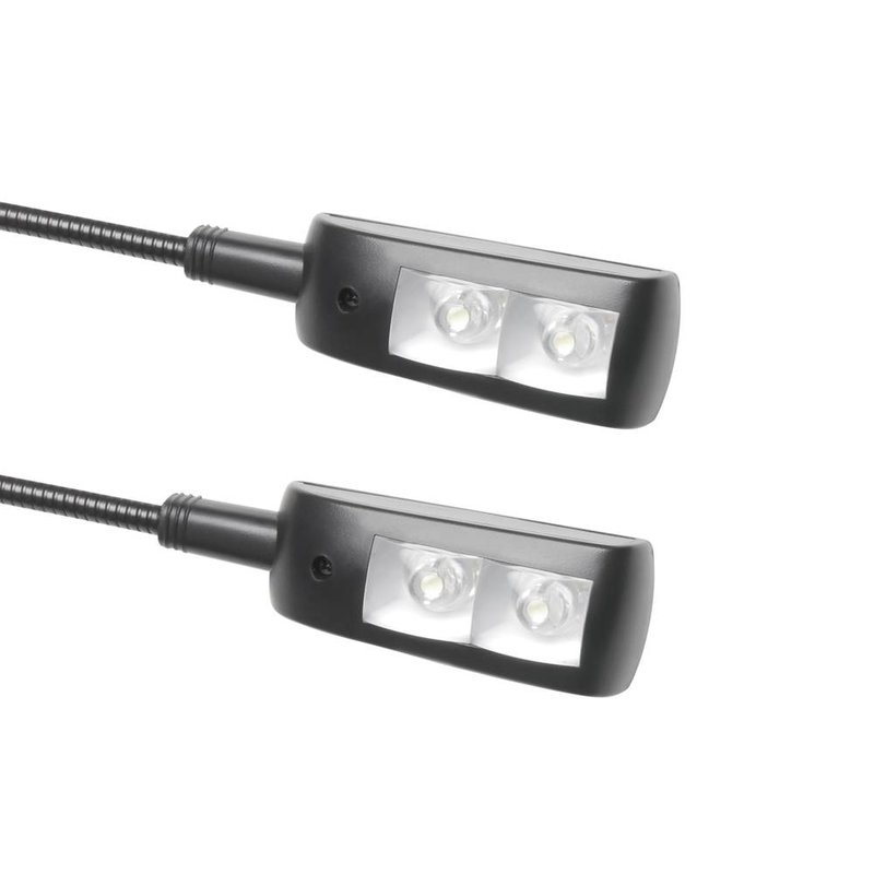 Dubbele LED zwanenhalslampjes op batterijen