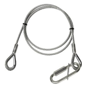 Adam Hall Safety 4mm 1m met schroefkarabijnhaak