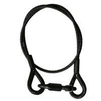 Adam Hall Safety 4mm 60cm met schroefkarabijnhaak zwart Safety 4mm 60cm met schroefkarabijnhaak zwart
