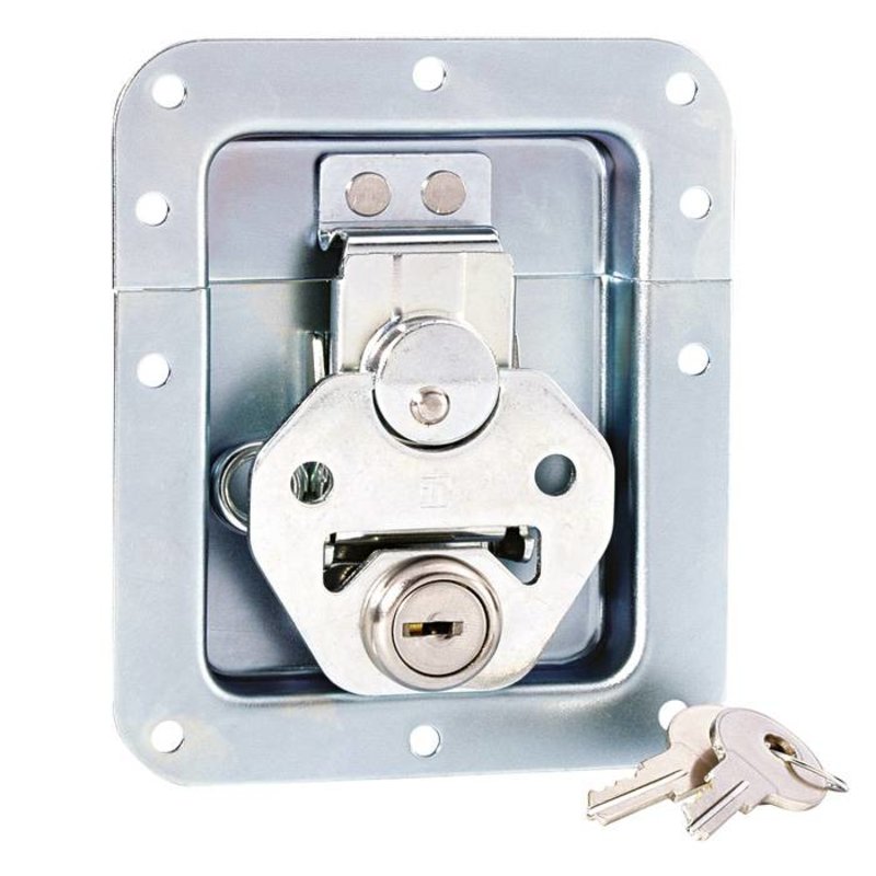 17290LS Medium inbouw vlinderslot met slot 14mm diep