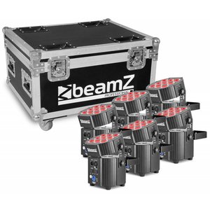 Beamz BBP60 Uplighter set in flightcase