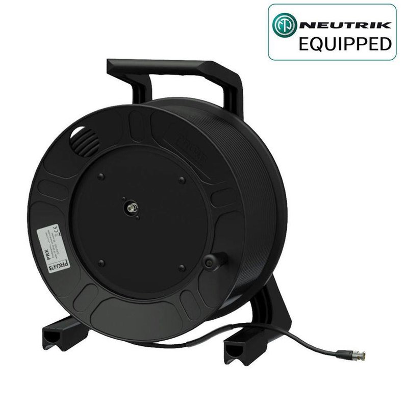 PRX160/50 BNC kabel op haspel met Neutrik connector 50m