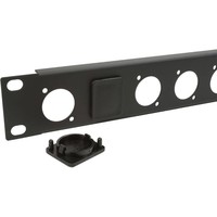 Blindplaatje voor rackpanelen D-type zwart