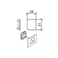 Blindplaatje voor rackpanelen D-type zwart