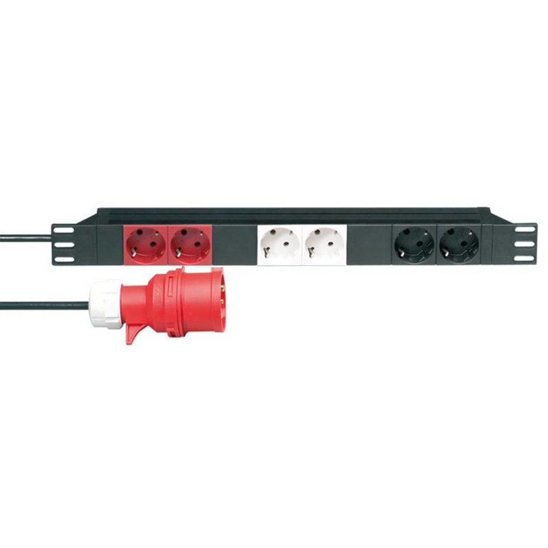 19 inch 16A/5P stroomverdeler