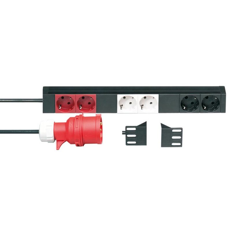 19 inch 16A/5P stroomverdeler