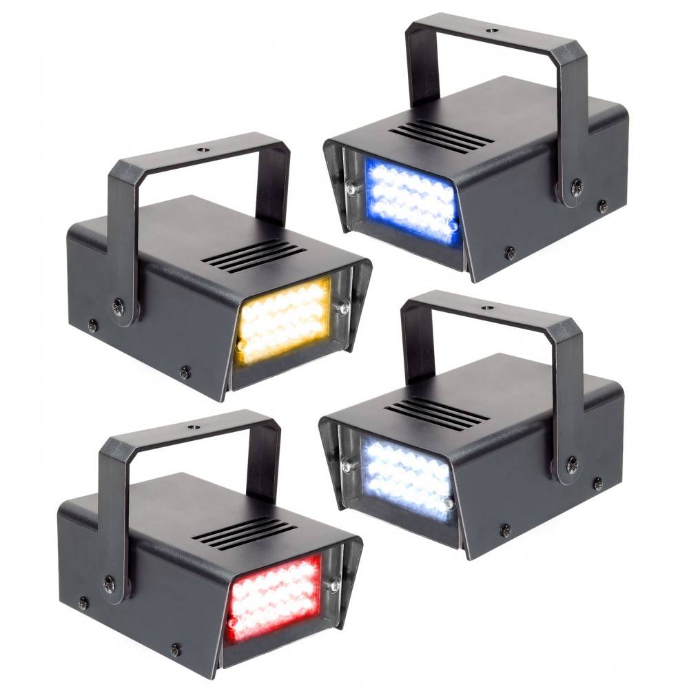 BeamZ Set met 4 gekleurde mini stroboscopen afbeelding