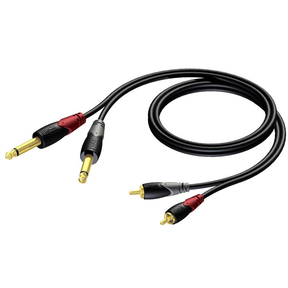 Procab CLA631/1,5 verloopkabel 2x Jack naar 2x RCA 150cm afbeelding