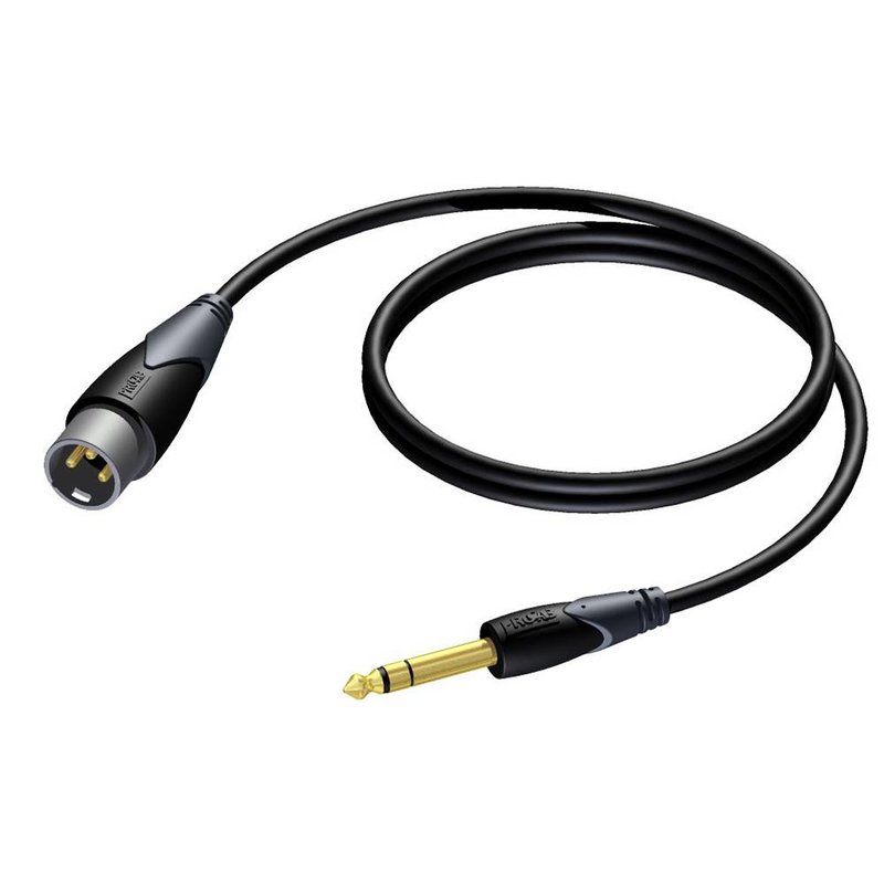 CLA724/1.5 verloopkabel 1x XLR male naar 1x Stereo jack 150cm