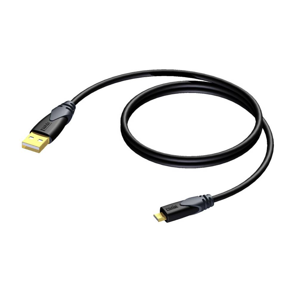Procab CLD614/1,5 USB A naar USB micro B kabel 150cm afbeelding