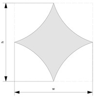 Stretch Shape diamond stretchdoek 375x250cm wit