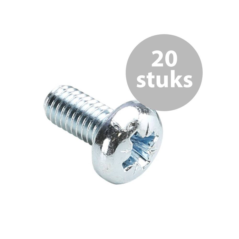 Adam Hall M6 x 12mm bout zilver (20 stuks)