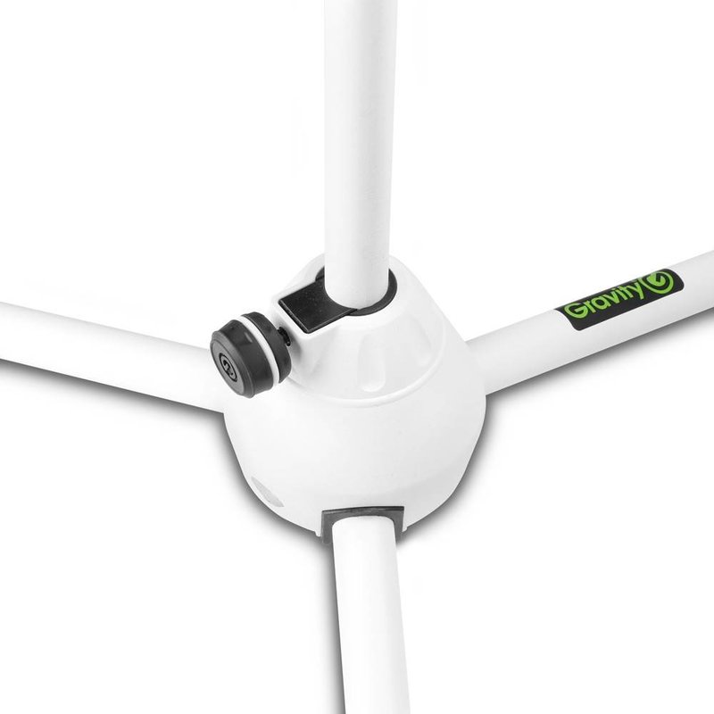 MS4322W Microfoonstatief met driepoot en telescopische hengel wit