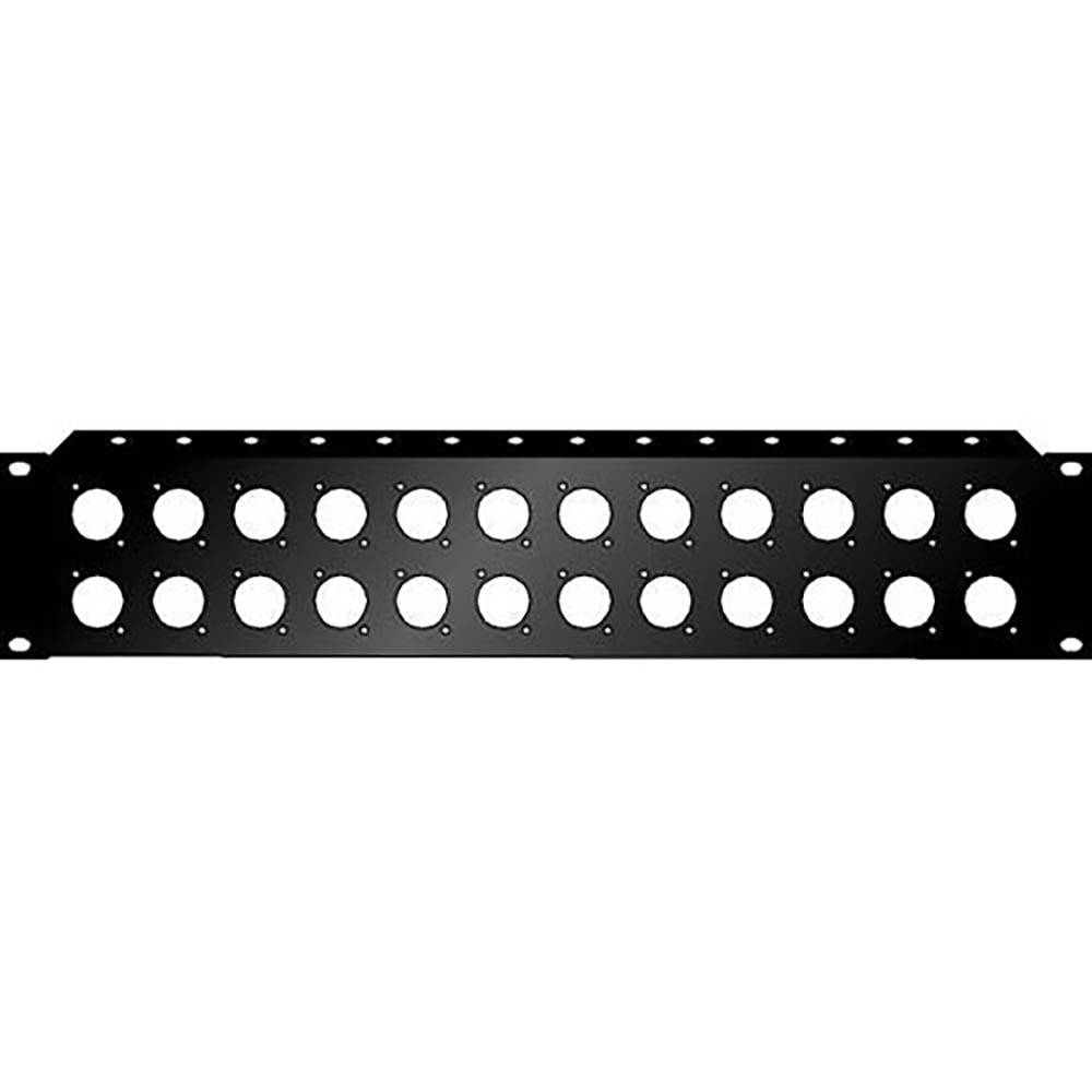 Audio Metalz Rackpaneel 24x D-hole 2 HE afbeelding