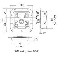 L907/928K Vlinderslot medium met verzet & sluitlip zwart