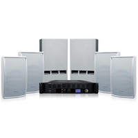 Apart PUBSET-W geluidsset met versterker, 4 luidsprekers & 2 subwoofers wit PUBSET-W geluidsset met versterker, 4 luidsprekers & 2 subwoofers wit