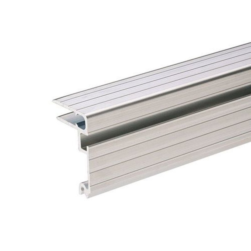 Aluminium sluit hoekprofiel met overlatch slotstrip 7mm deksel