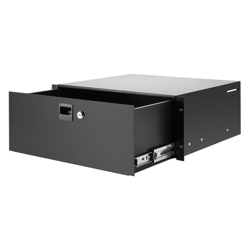 19 inch racklade staal met slot 4 HE