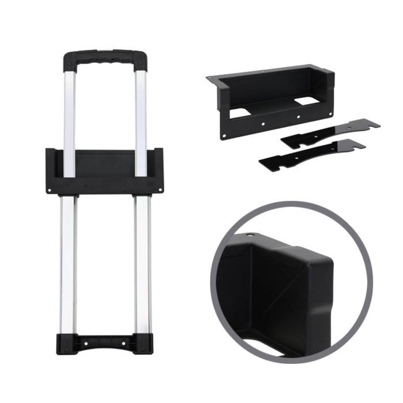 Uitschuif handvat klein met verzet zwart