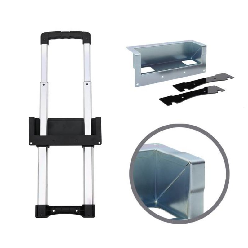 Uitschuif handvat medium met verzet zilver