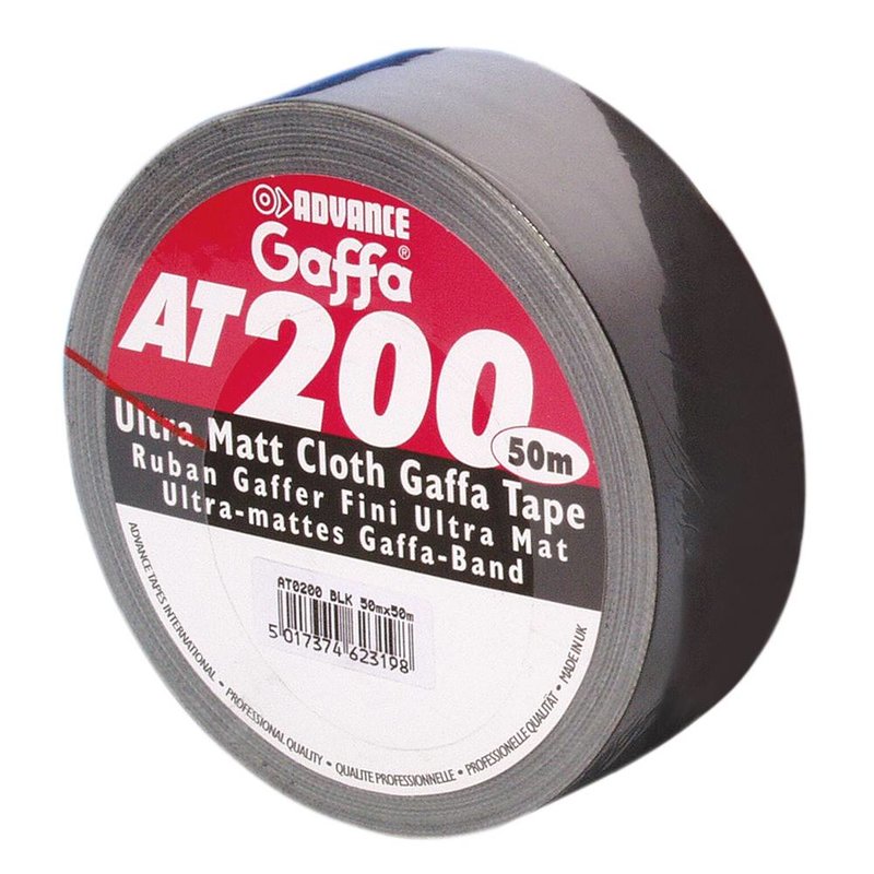 Advance Tapes AT200 gaffa tape 50mm 50m zwart AT200 gaffa tape 50mm 50m zwart