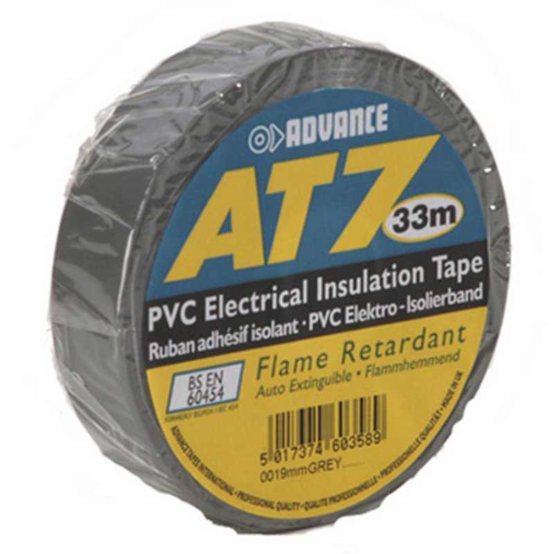AT7 PVC tape 19mm 33m grijs