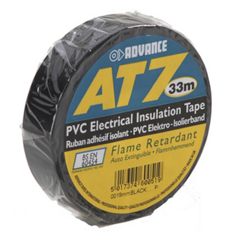 AT7 PVC tape 19mm 33m zwart