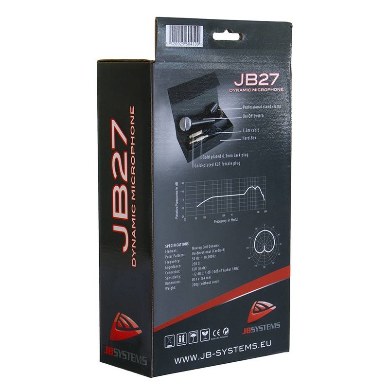 JB 27 Dynamische microfoon met XLR kabel