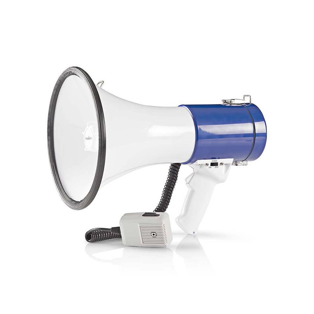 Nedis MEPH200WT megafoon 25W met sirene en microfoon afbeelding