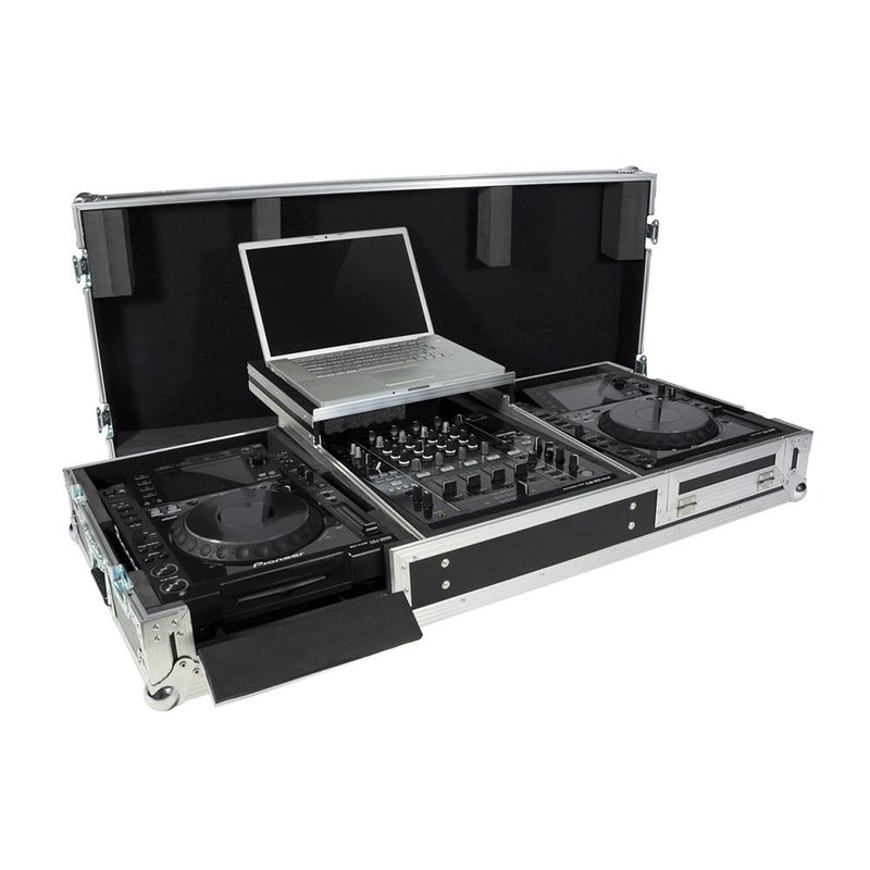 CDJ15 MKII Laptop Flightcase voor 2x CDJ-2000, DJM-900 & laptop