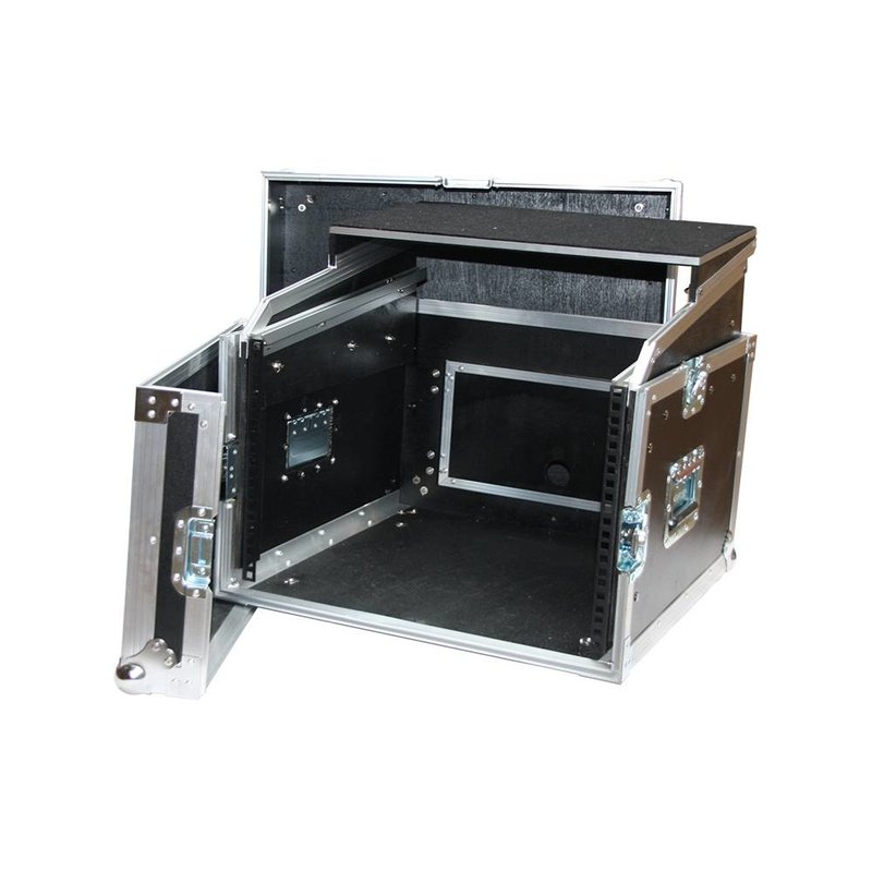 Slant 11-4 MK2 flightcase 11 HE/4 HE met laptop plateau