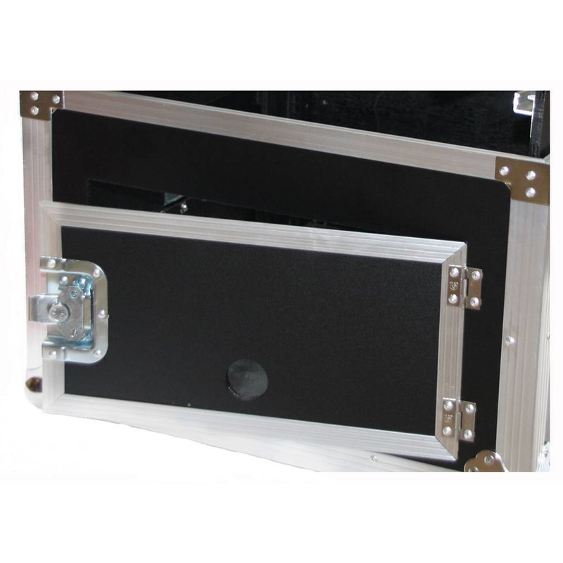 Slant 11-4 MK2 flightcase 11 HE/4 HE met laptop plateau