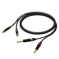 PRA631/1.5 verloopkabel 2x Jack naar 2x RCA met Neutrik 150cm