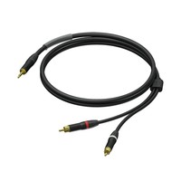 PRA711/1.5 verloopkabel Mini-jack naar 2x RCA met krimpkous 150cm