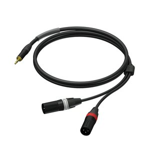 Procab PRA712/3 verloopkabel Mini-jack naar 2x XLR male met Neutrik 3m