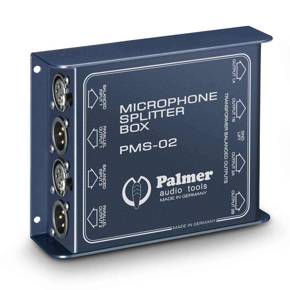 Palmer PMS 02 2-kanaals microfoonsplitter