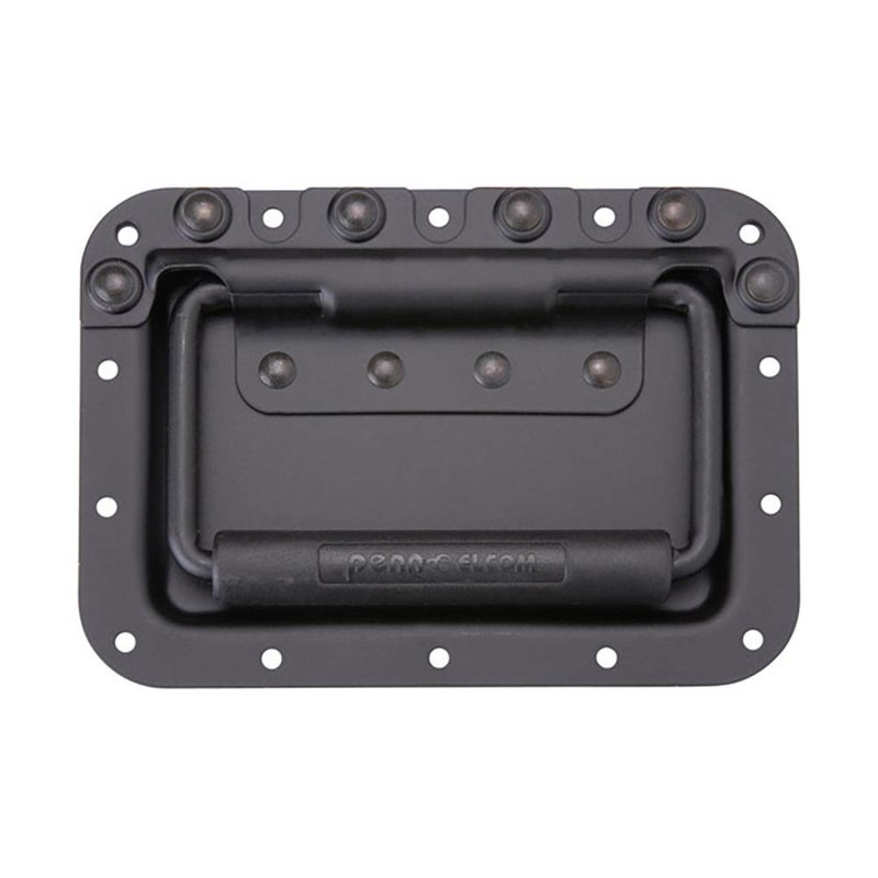 H7165-10K Groot inbouwhandvat met veer zwart